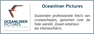 Oceanliner Pictures Duizenden professionele foto’s van cruiseschepen, genomen over de hele wereld. Zowel exterieur-  als interieurfoto’s.