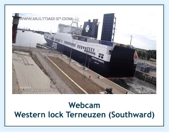 Webcam  Western lock Terneuzen (Southward)