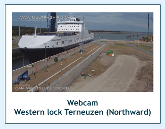 Webcam  Western lock Terneuzen (Northward)